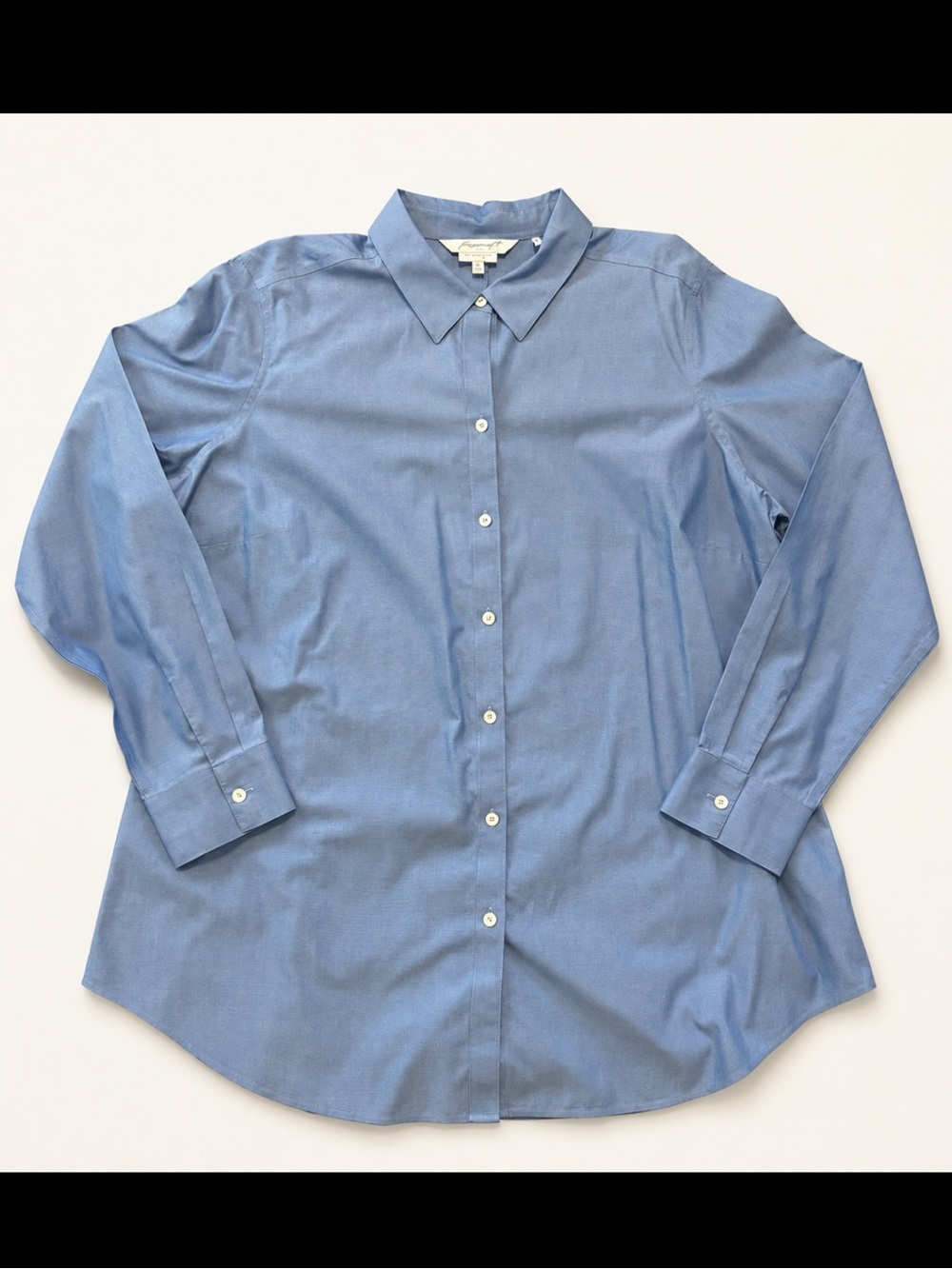 Foxcroft Heritage Non Iron Blue Cotton Shirt 18